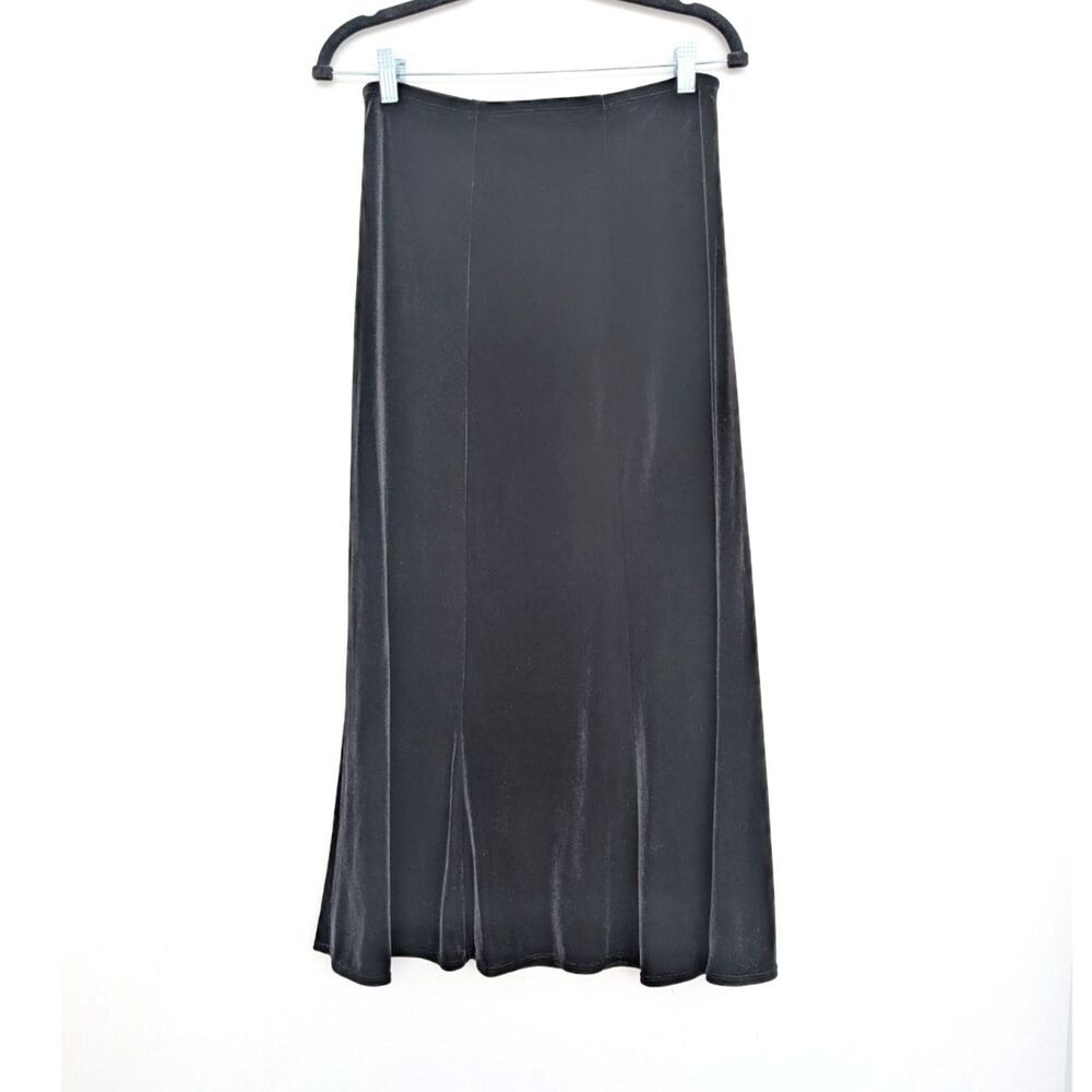 Vintage Velvet Whimsygoth Elastic Stretch Midi A line Skirt Sz S Modest